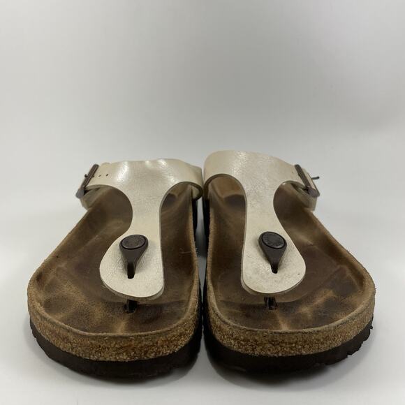 Birkenstock Gizeh Thong Sandals Womens Size 36 US 5-5.5 Beige Pearl Flip Flops - Picture 2 of 9